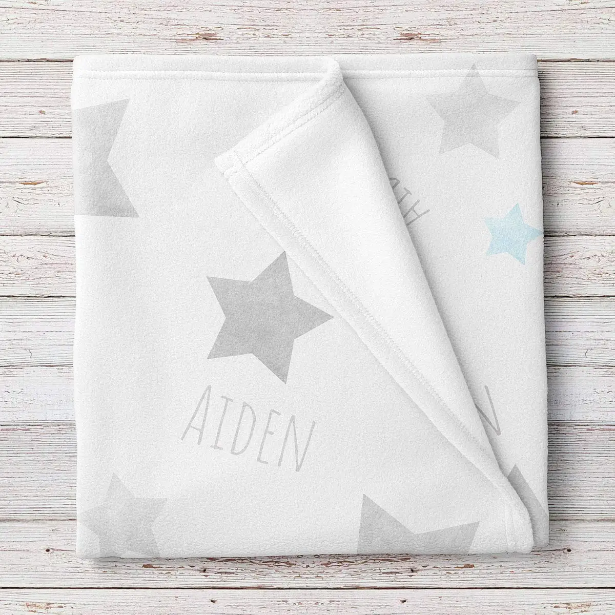 Customized Star Flannel Blanket Personalized Baby Blanket For Boys With Name