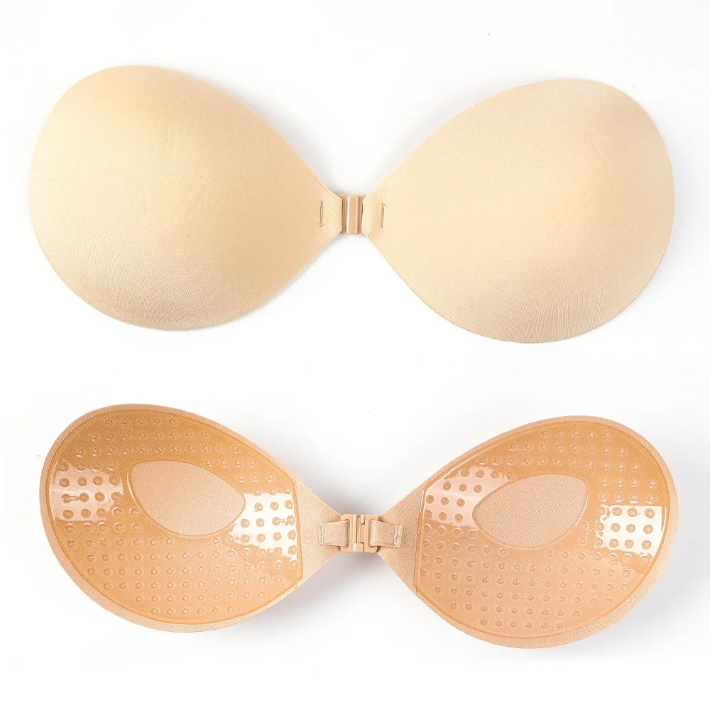 Wholesale Push Up Backless Sticky For Low Cut Deep V Wedding Prom Dress Nipple Covers Nude Invisible Silicone Bra
