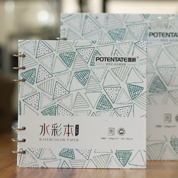 Potentate Watercolor Paper book work collection loose leaf Hot Press 260x260mm