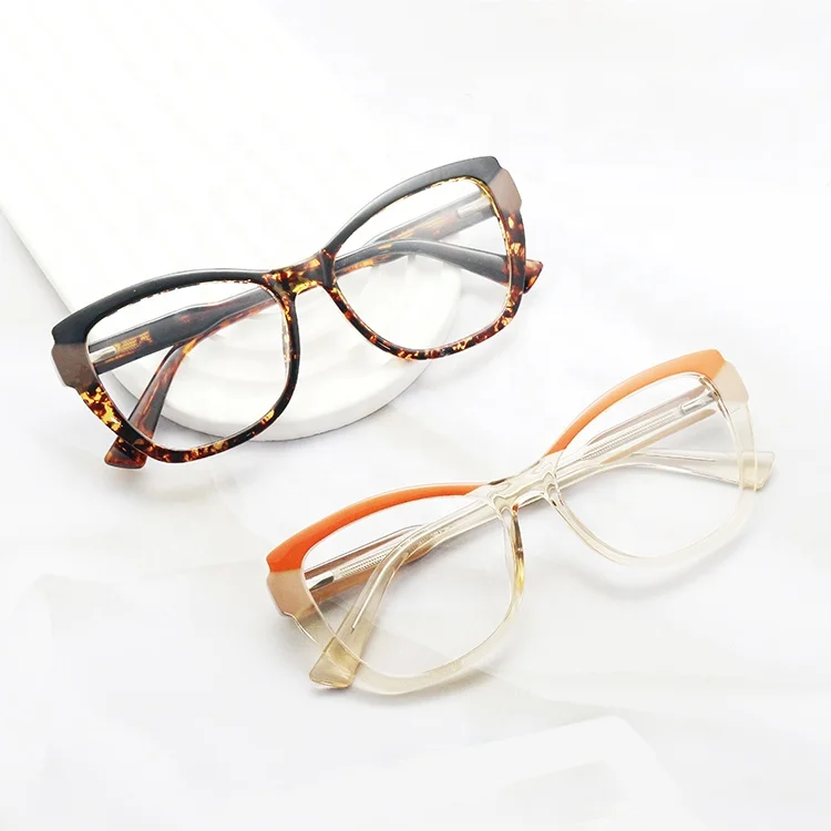 2023 Fashion designer female cat eye eyeglasses trendy oversize women glasses