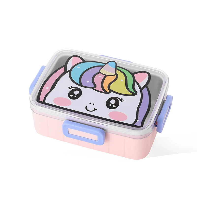 1000ML Rectangular Stainless Steel Lunch Box BPA Free Food Container Bento Box Plastic Food Box For Kids