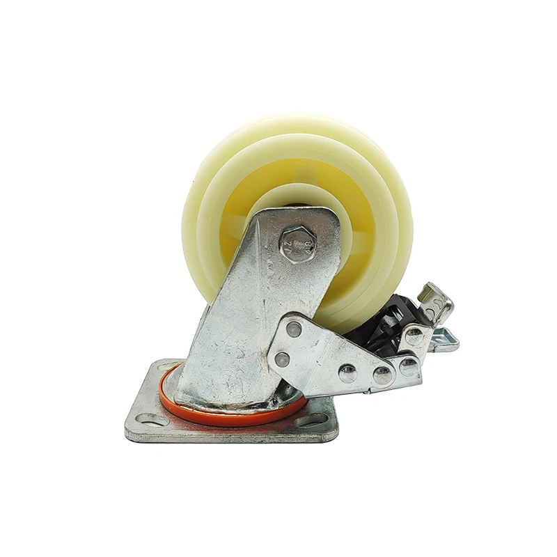 4'5'6'8' PP caster wheel heavy duty trolley wheels for industrial machinery rubber caster wheels