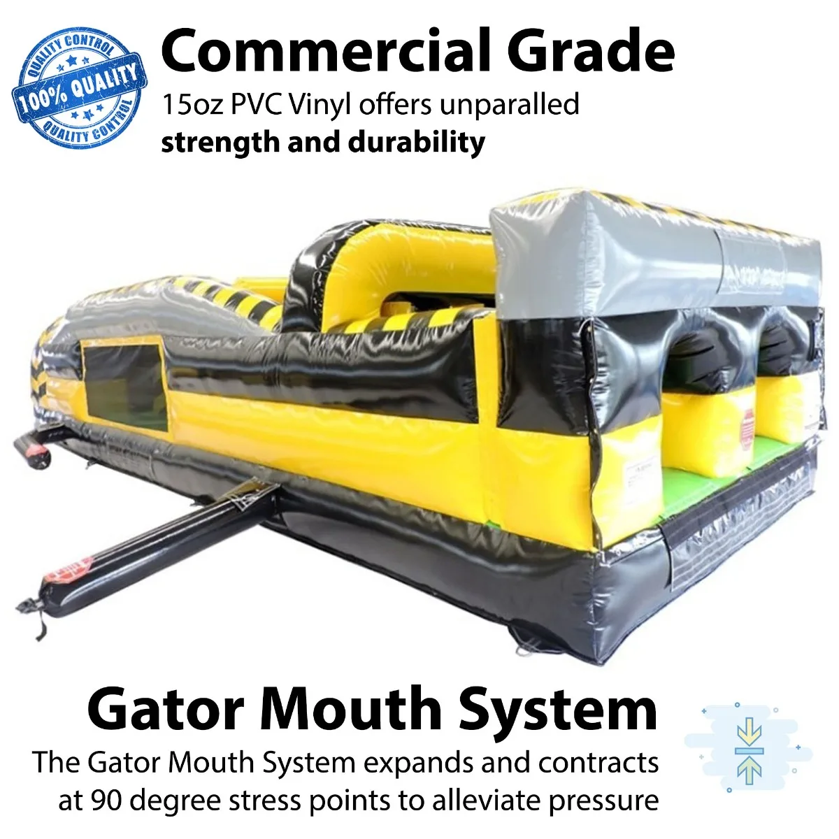 Commercial Outdoor Inflatable Obstacle Courses 3 in one combo