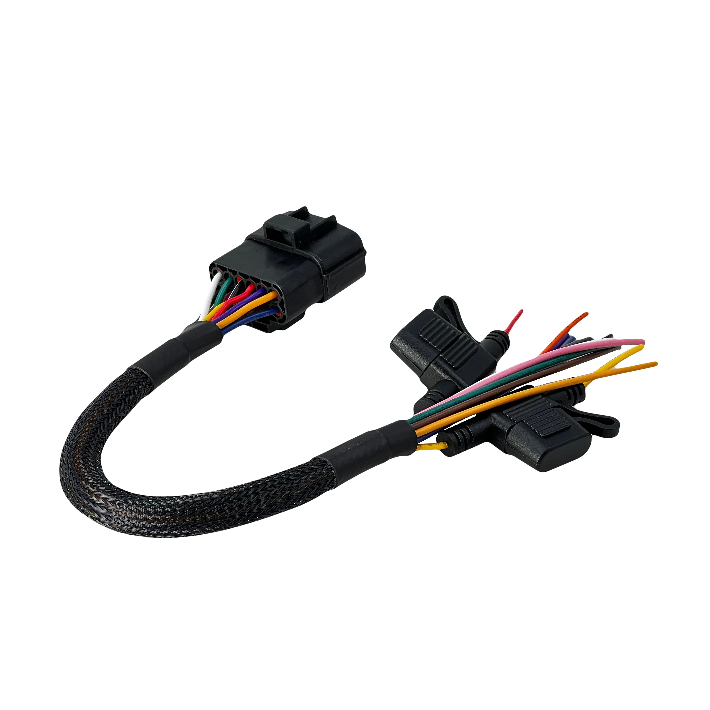 AOTAI Customize Wiring Harness Equivalent TE 12PIN Connector Wire Harness with Fuse Custom Cable for Automotive Diagnostic