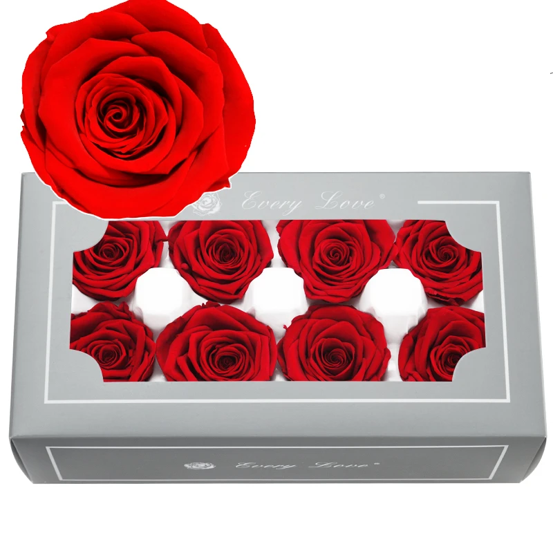 Wholesale Grade A 4-5cm dozen of dryed heads roses in bulk for party thanksgiving christmas