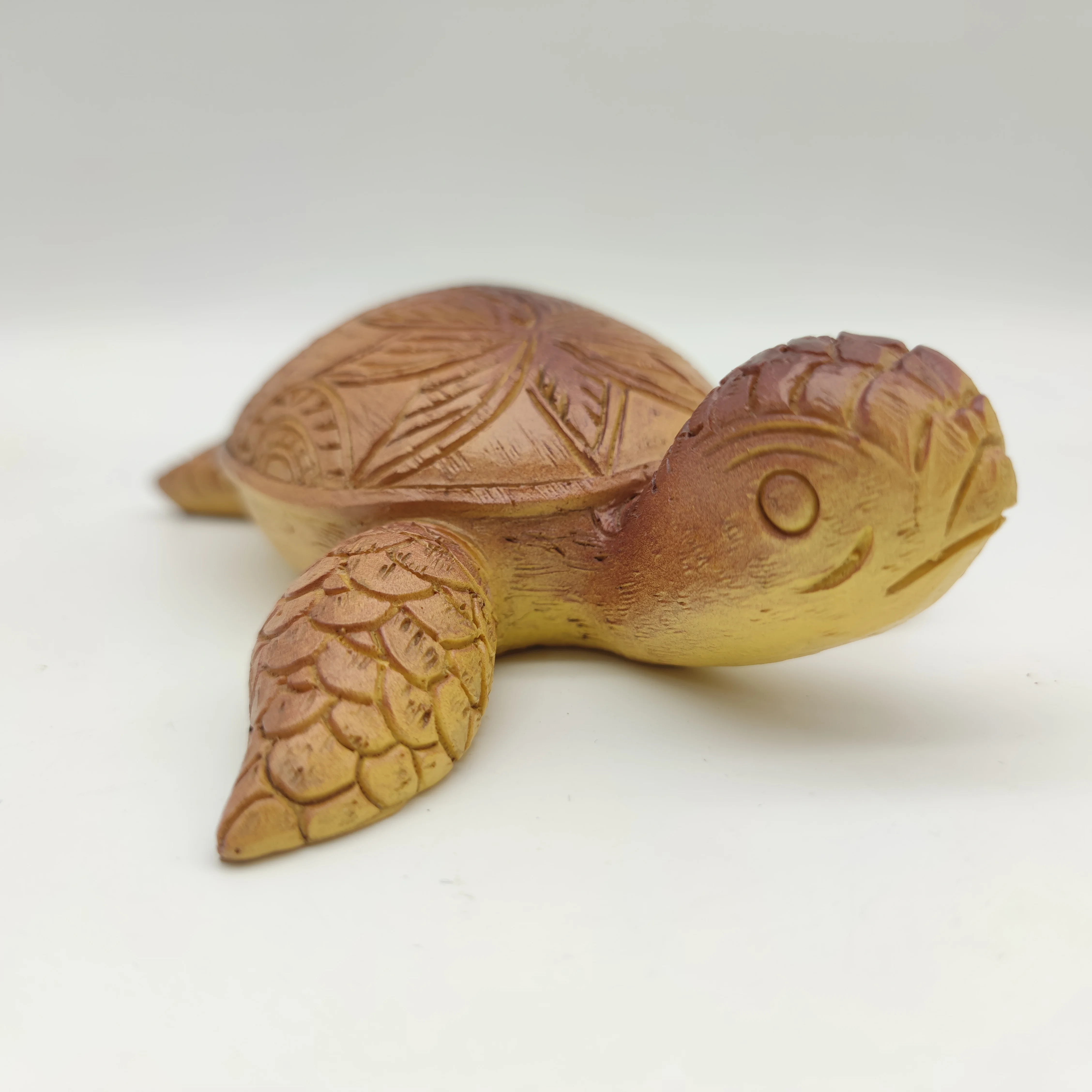 Fengzhi Factory Simulated Marine Animal Decoration Coir Shell Turtle Resin Crafts Modern Garden Sculpture Factory Direct Resin