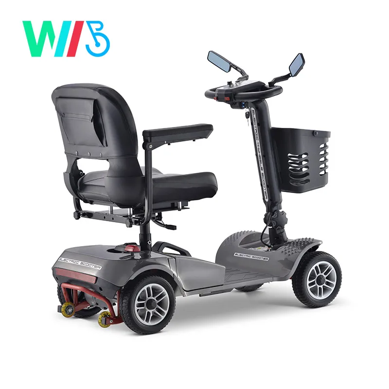 Disabled Scooter Four Wheels Parents Eld People Outdoor 4 Wheel Foldable Old People Disabled Electric Mobility Scooter
