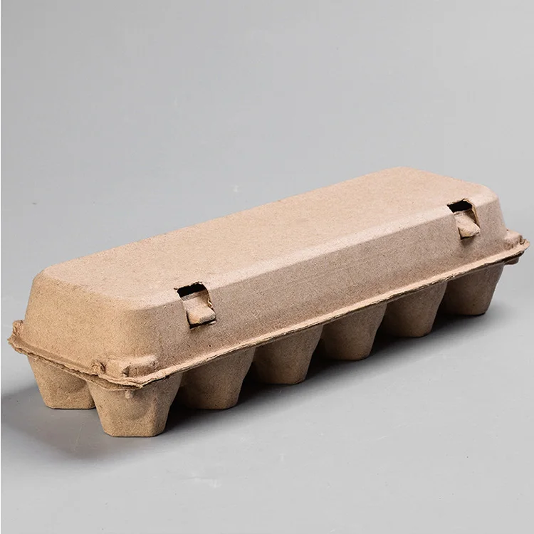biodegradable custom design fiber paper pulp molded 12 holes chicken eggs cartons trays