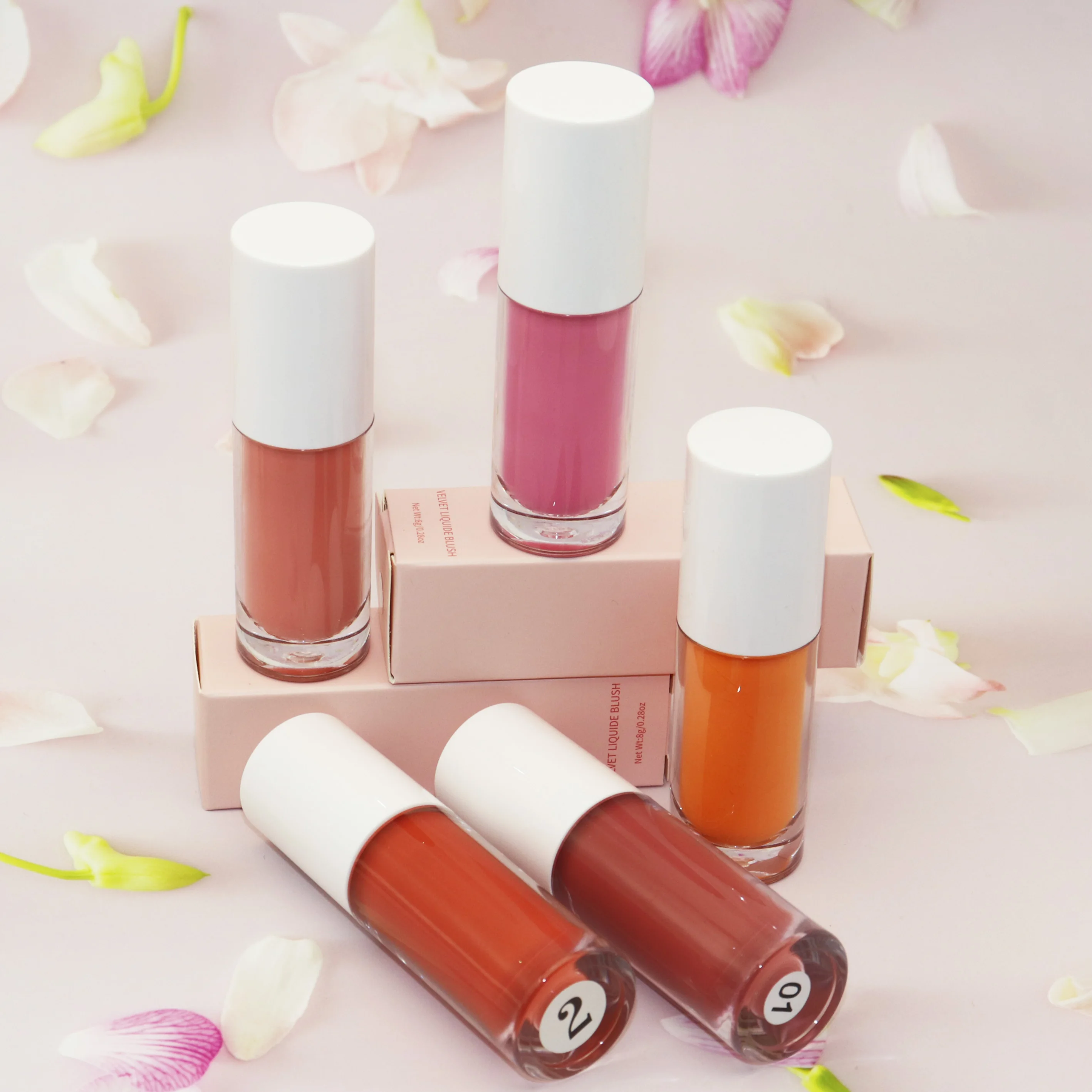 Faicia Highly Pigmented Mineral Liquid Blush Cute Pink Rose Rouge Face Cheese Tint with Custom Logo Packing for Makeup