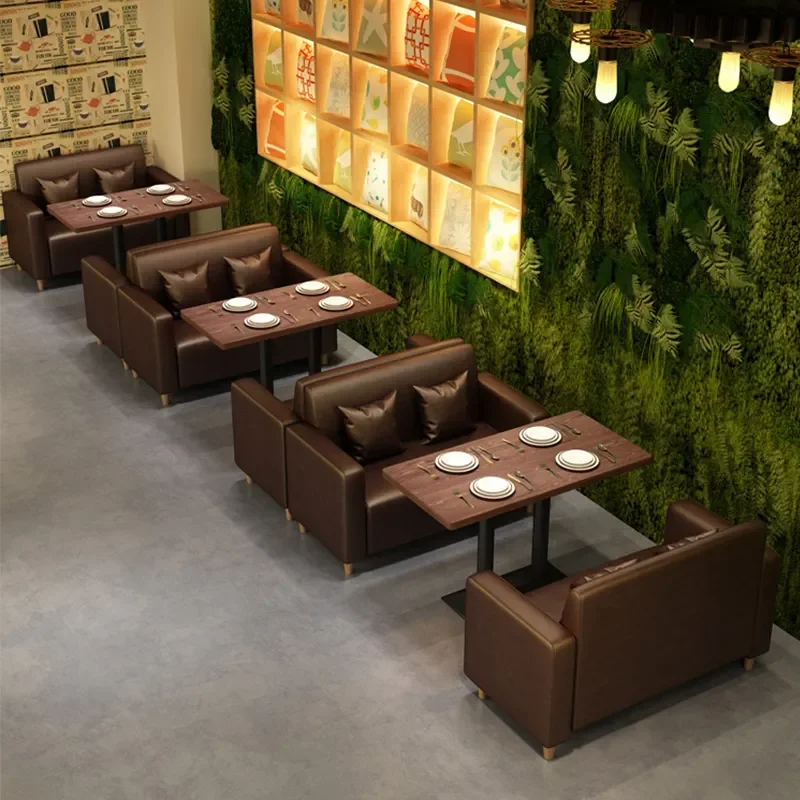 Commercial use cafe furniture restaurant booth seating fast food vintage Chinese cheap restaurant tables and chairs