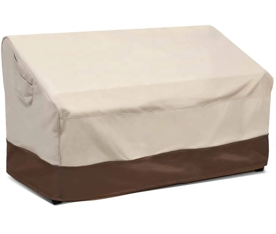 
Heavy duty patio bench cover 100% waterproof outdoor sofa cover lawn patio furniture cover with air vent 