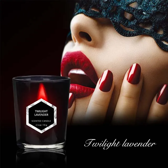 6 шт. в упаковке из черного стекла, красные, Пламенные со стразами Роскошные Ароматические соевый воск свечи подарочный набор для женщин на день рождения или на День святого Валентина