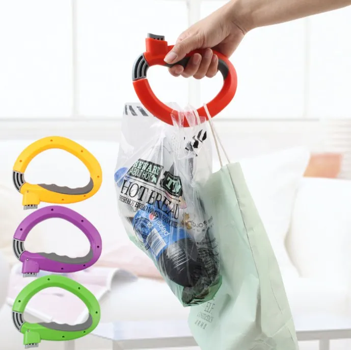 Wholesale Plastic D Shape Grocery Bag Holder One Trip Grip Shopping Holder Carry Handle For Bags Kitchen Tool