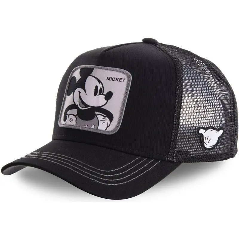 Hot Sale Sports Caps In Stock Unisex Cartoon Print Embroidered Sun Visor Cotton Trucker Mesh Cap Custom Logo Character Cap