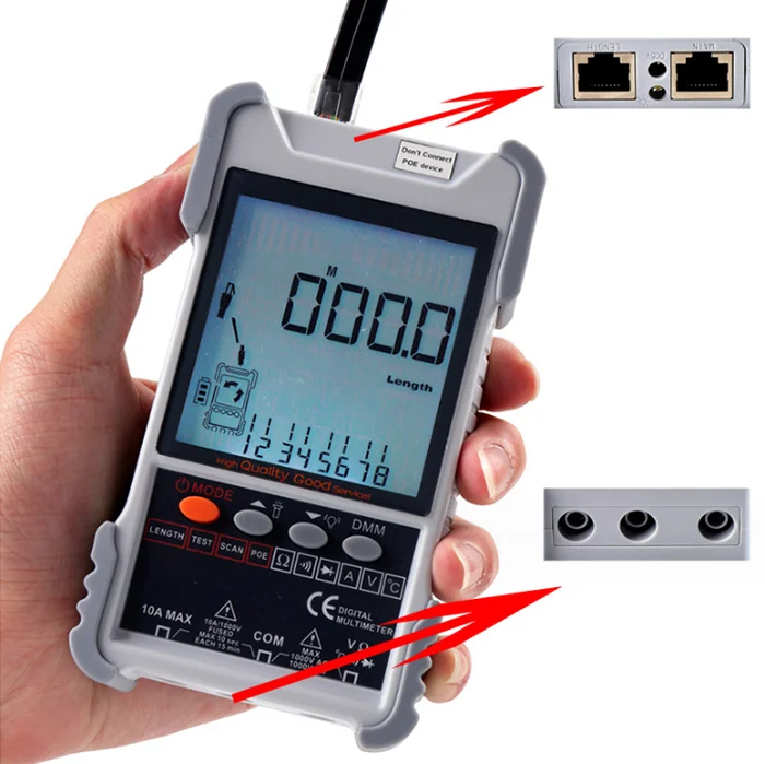 ET616 /ET618 Network Cable Tester Analogs Digital Search POE Test Cable Pairing Sensitivity Adjustable Network Cable Tester