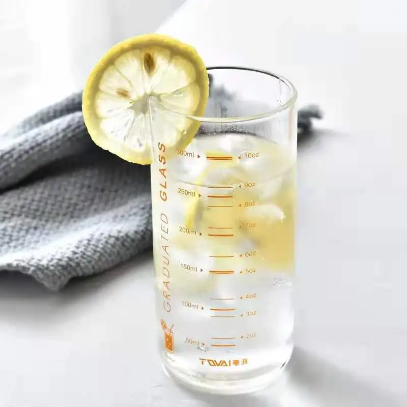 300 ml High borosilicate glass single-layer water cup, large belly cup, milk cup, heat-resistant glass cups