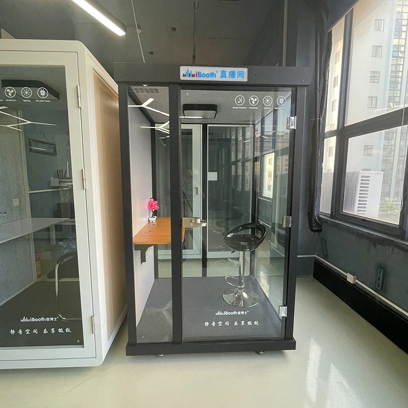 A mini telephone cabin sound isolation booth soundproof pod  for work