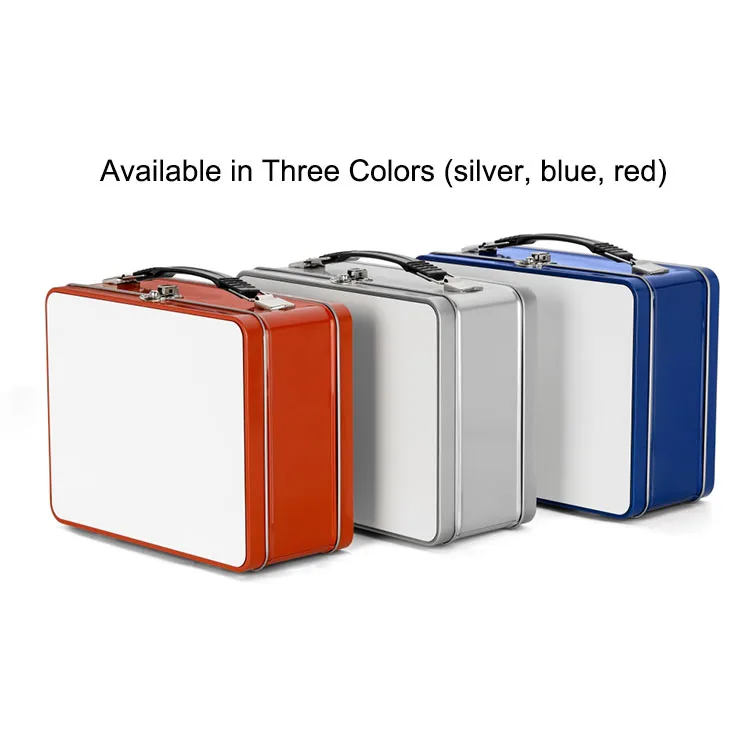 Wholesale Empty Plain Blank Blue Stainless Steel Bento Diy Personalized Sublimation Metal Lunch Box