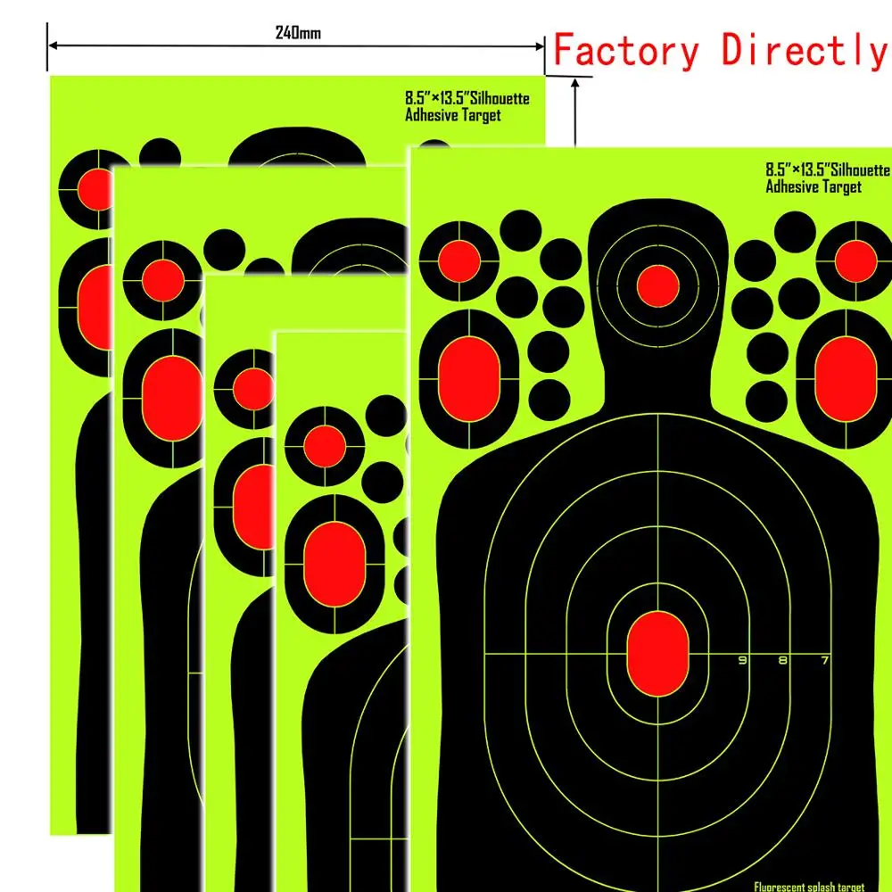 Wholesale Outdoor Practise human silhouette adhesive splatterburs targets paper sputtering Air Gun Archery shooting