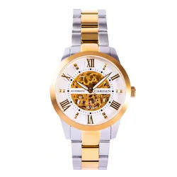 Carisen Brand High Quality Automatic Movement Stainless Steel Case 42mm Genuine Leather Strap Black Pilot Odm Men Watch