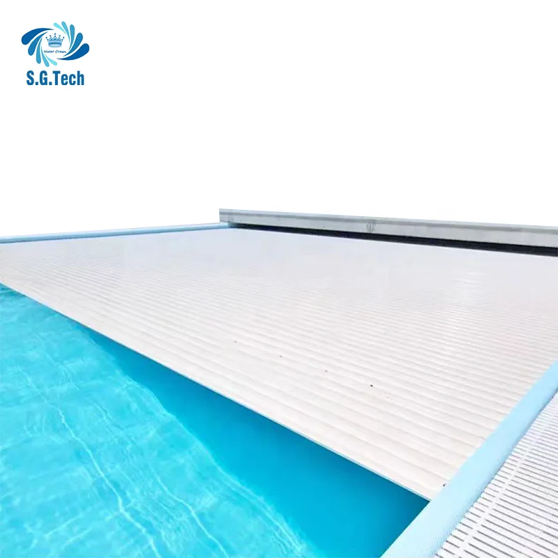 Guangdong water crown manufacturers sell PC material swimming pool cover fully automatic anti-ultraviolet swimming pool cover