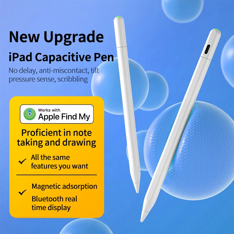 Sensitivity Capacitive Stylus Pencil Active Palm Rejection Magnetic Wireless Charging Stylus Pen For Ipad Pro  with find my