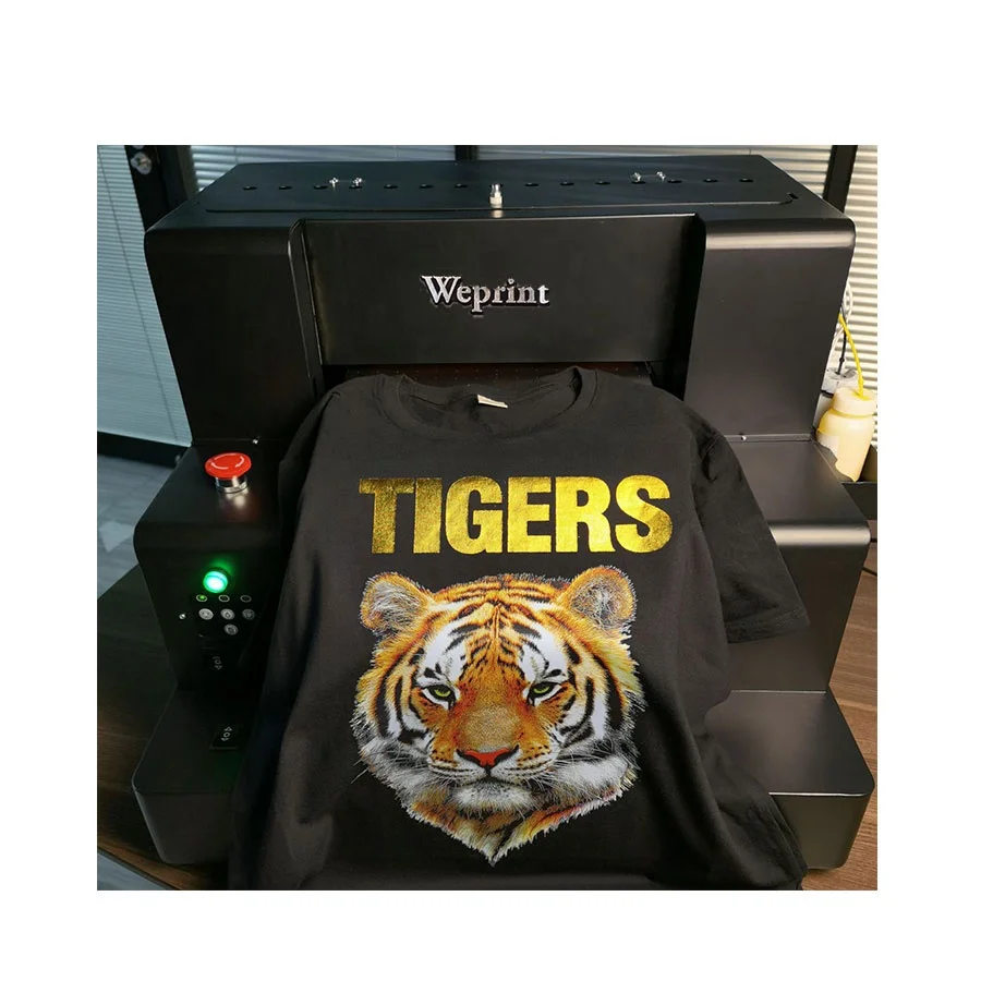 Milti-functional A3 size dtg printer Metallic gold silver PET film heat transfer dtf printer printing machine