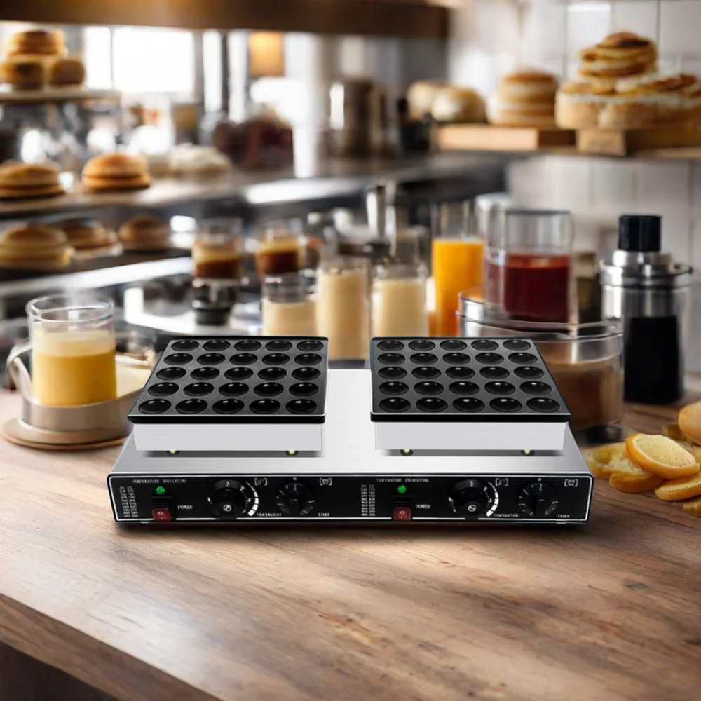 50 hole small muffin machine circular mini sandwich waffle snacks macaron hamburger machine can be customized with gong shao