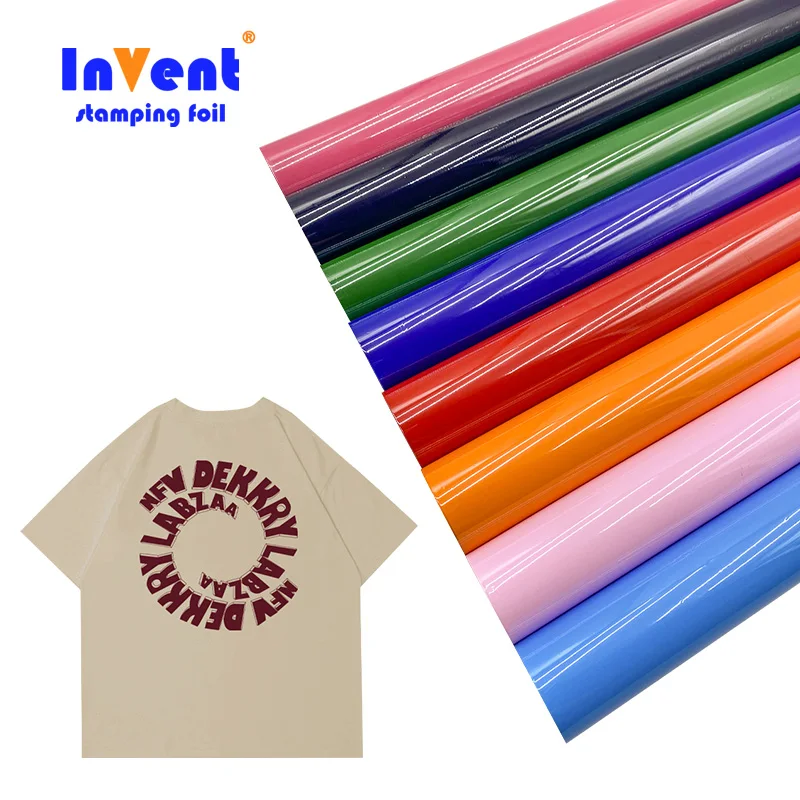 Thermal paper roll 57x40 PU material heat shrinkable film vinyl Rainbow hot stamping foil vinil textil