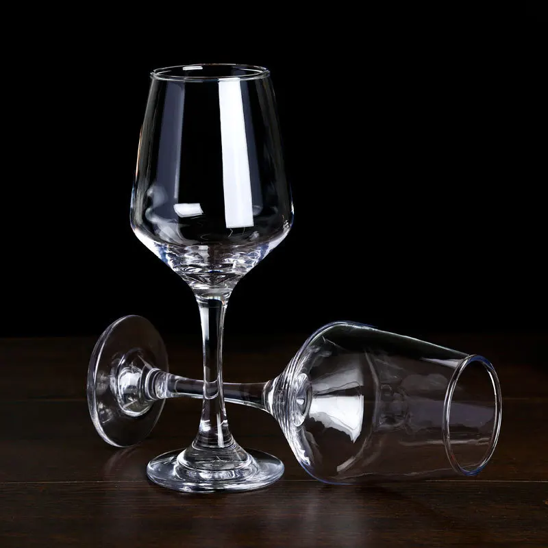 High quality long stem clear wine glass white red wine glasses goblet red wine glass for restaurant