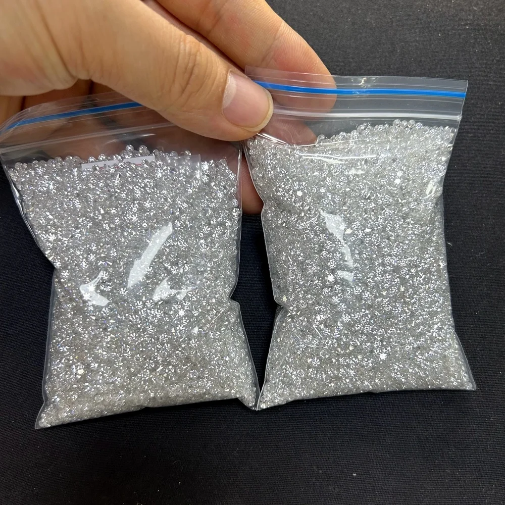 Pass Diamond 0.8-2.9mm D Color Vvs1 Vvs Loose Moissanite Stone Diamond GRA Small Size Round Brilliant Cut Melee Moissanite