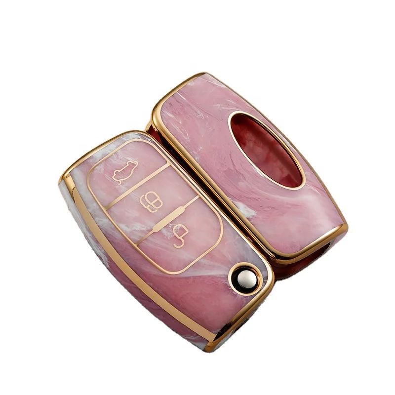 fit for Ford Focus 2 MK2 Fiesta Mondeo Galaxy Falcon Territory Ecosport Car Key Cover Bag Shell Case Protector TPU Folding