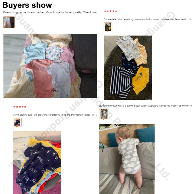 Factory mixed design 5 piece cotton baby rompers baby clothes sets cheap baby clothes