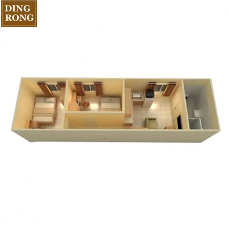 luxury cheap prefab shipping china container house set 3 rooms