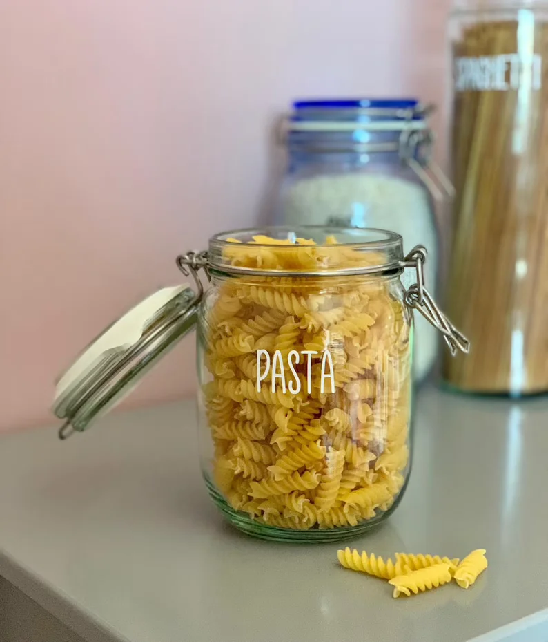 Custom Kitchen Pantry Stickers Bottles Vinyl Lettering Waterproof Herbs Spices Jar Labels Decals