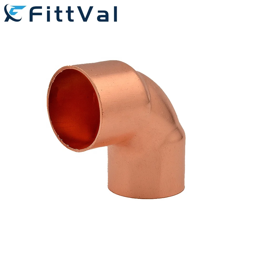 China Supplier Copper End feed Fittings Plumbing Fitting Copper 90 Copper Fittings Ningbo for Plumbing and HVAC