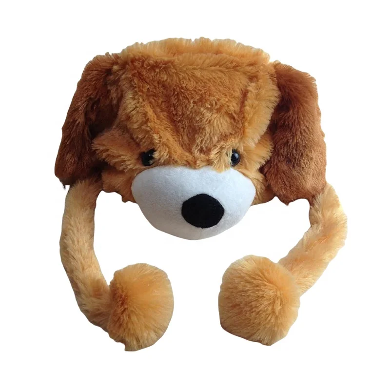 OEM/ODM Cute Stuffed Animal Head Hats Stuffed Animal Pig Lion Bear Tiger Plush Hats Kids Winter