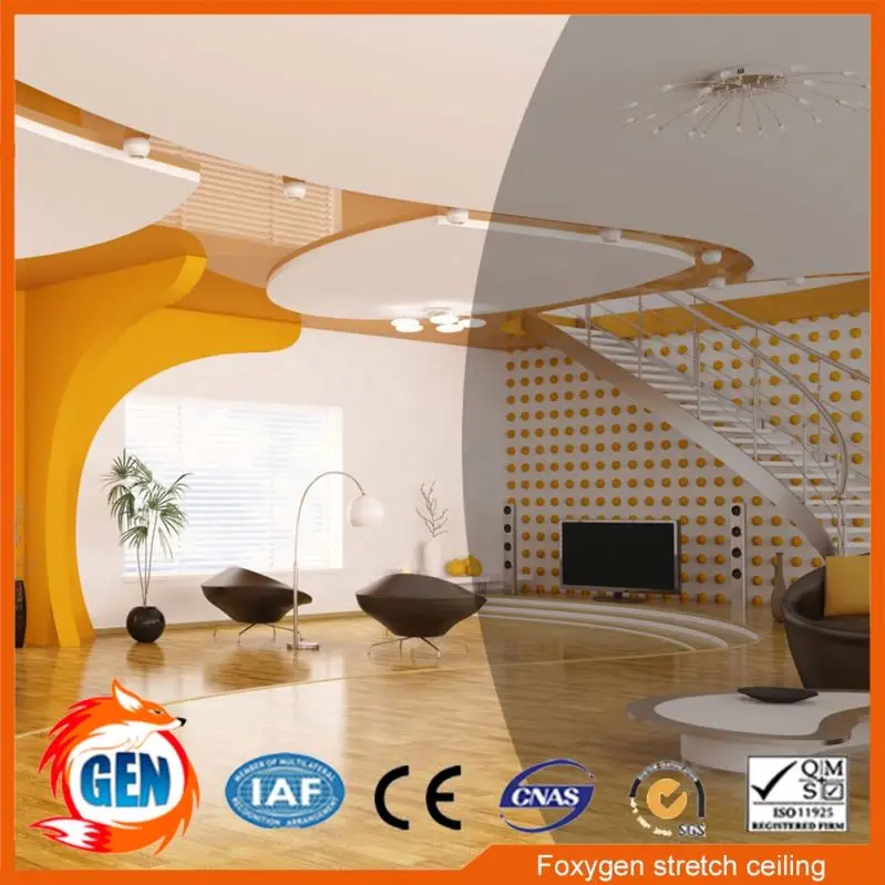 P.o.p Design False Ceiling PVC Stretch Ceiling Materials Cheap Factory Price