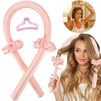 Heatless Hair Curlers Curling Iron Headband Lazy Curler Silk Heatless Curling Wand Make Curly Hair Styling Tool