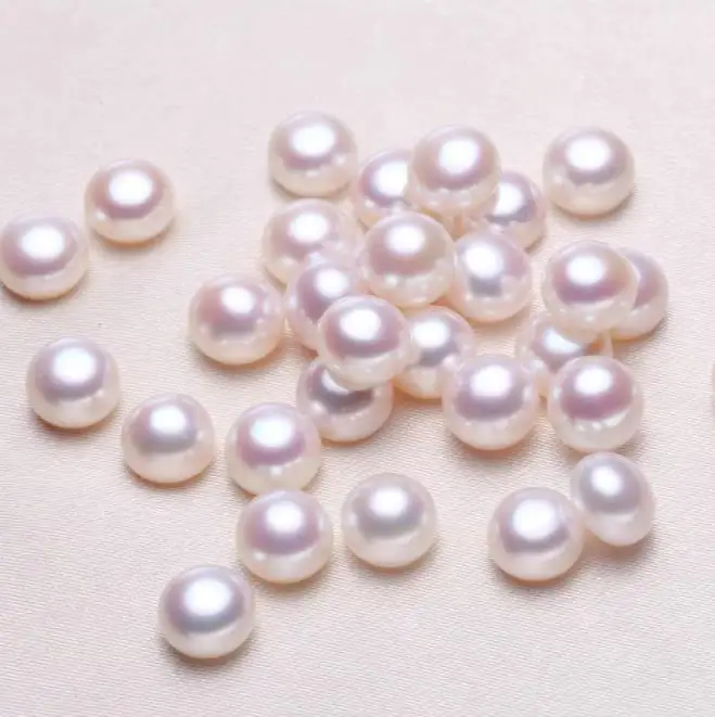 HMOIS Factory Wholesale Price Natural Cultured White Round Pearl Beads
