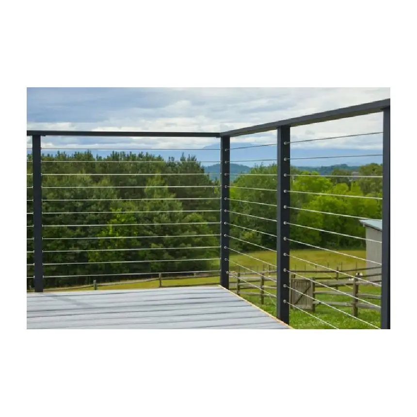 Ace Customizable Aluminum and Stainless Steel Deck Railing Wire Cable Railing  Rope Balustrate
