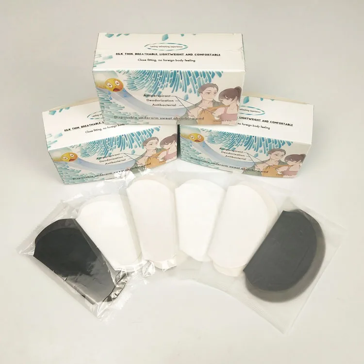 Underarm Pads Unflavored Non Visible Disposable Shirt Shape Sweat 10 Pairs Adults 10 Pairs/box (1 Sheet/bag or 2 Sheet/bag)