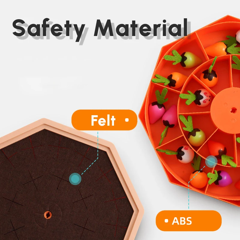 Educational Toys, Memory Games Radishes Shape Color Sorting Matching Fun Carrots Harvest Toy//