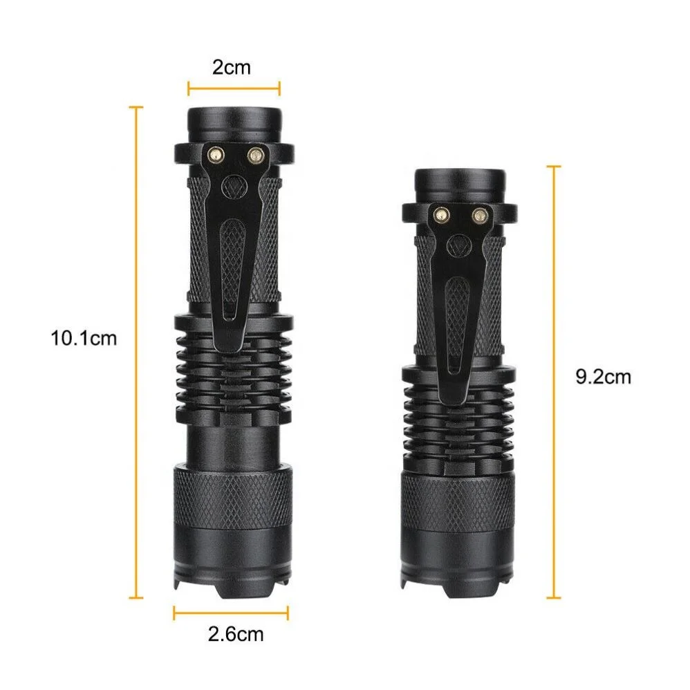 Shingel Powerful Small Purple Zoomble UV Torch 395nm 365nm Flash Light UV Led Flashlight for Test Jade and Amber