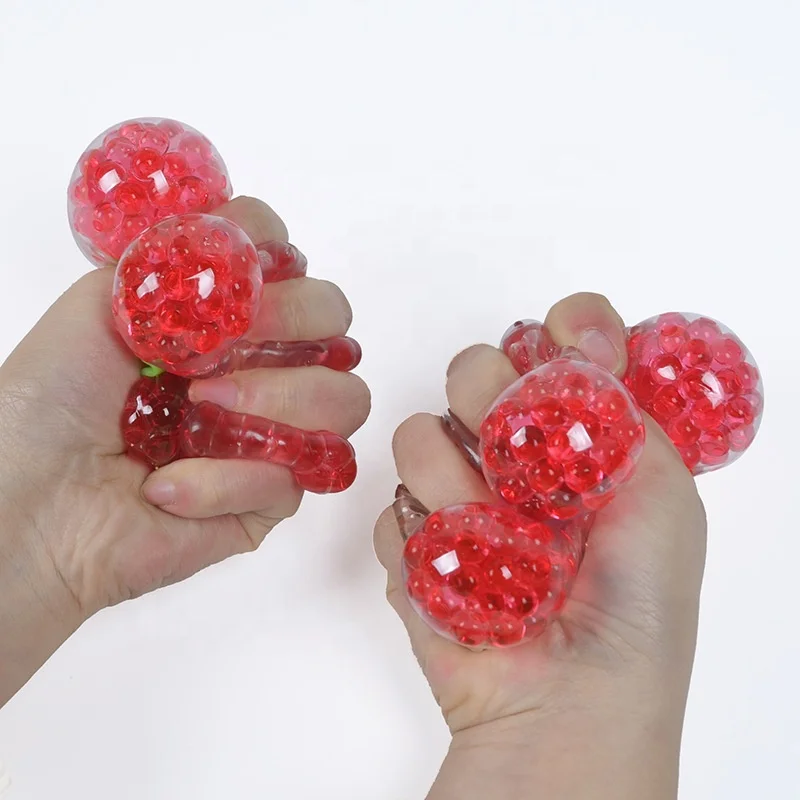 Simulation Anti-stress TPR Strawberry Squishy Toys Popularity Soft Hot Selling Ball Relief Squeeze Toy