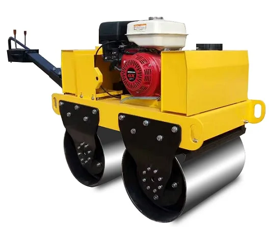 Hot sale walk behind double drum vibratory road roller compactor/ road paving machine
