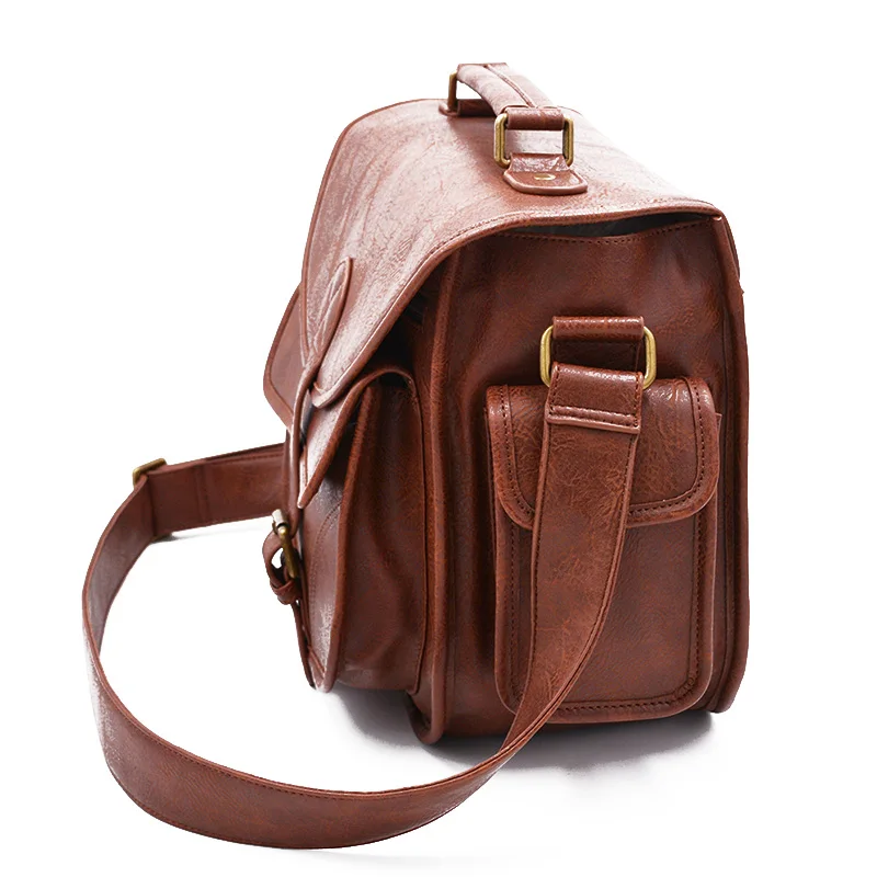 fashion multifunction vegan leather dslr camera bags handbag crossbody for women