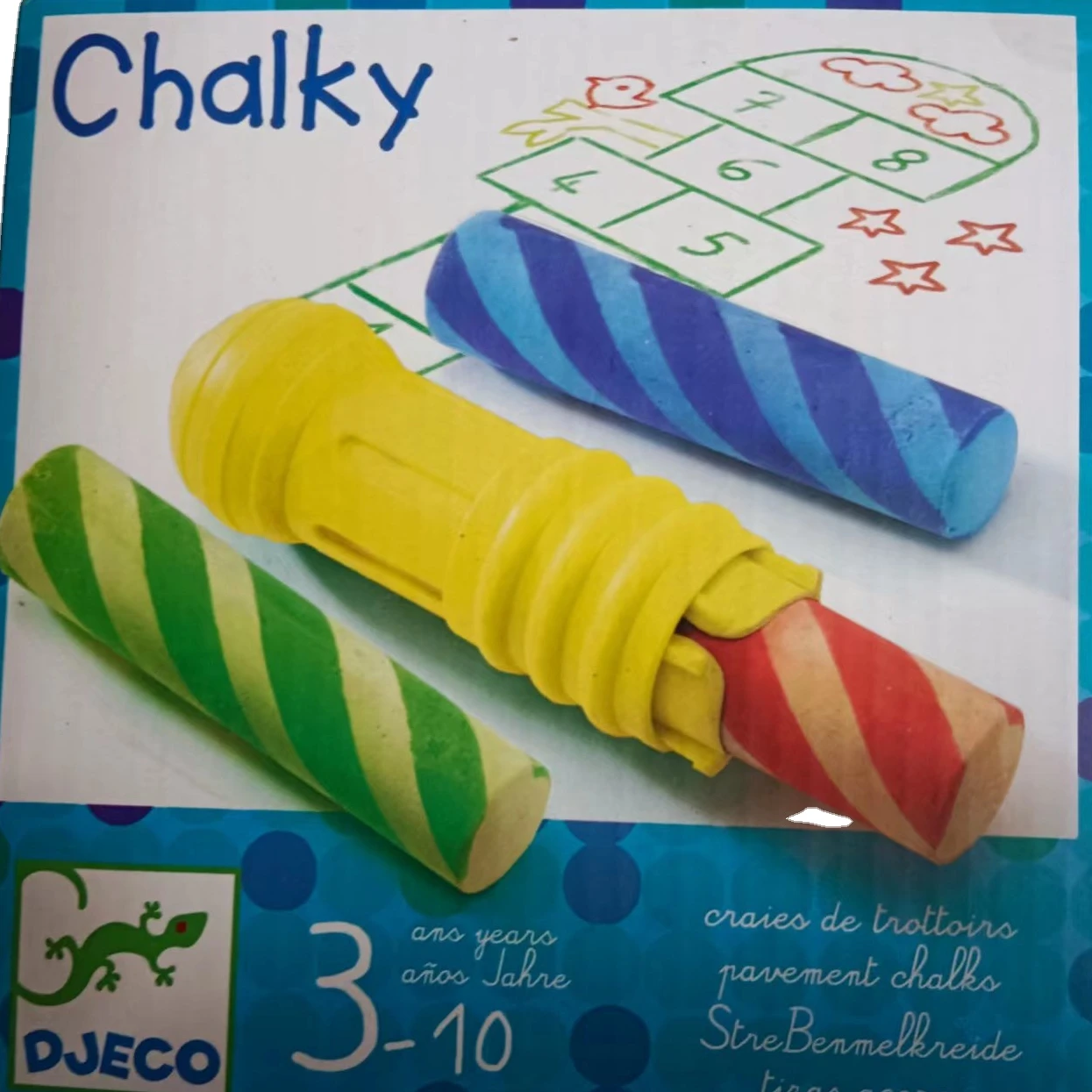 4pcs chalk set in color box color with holder sideway chalk street chalk