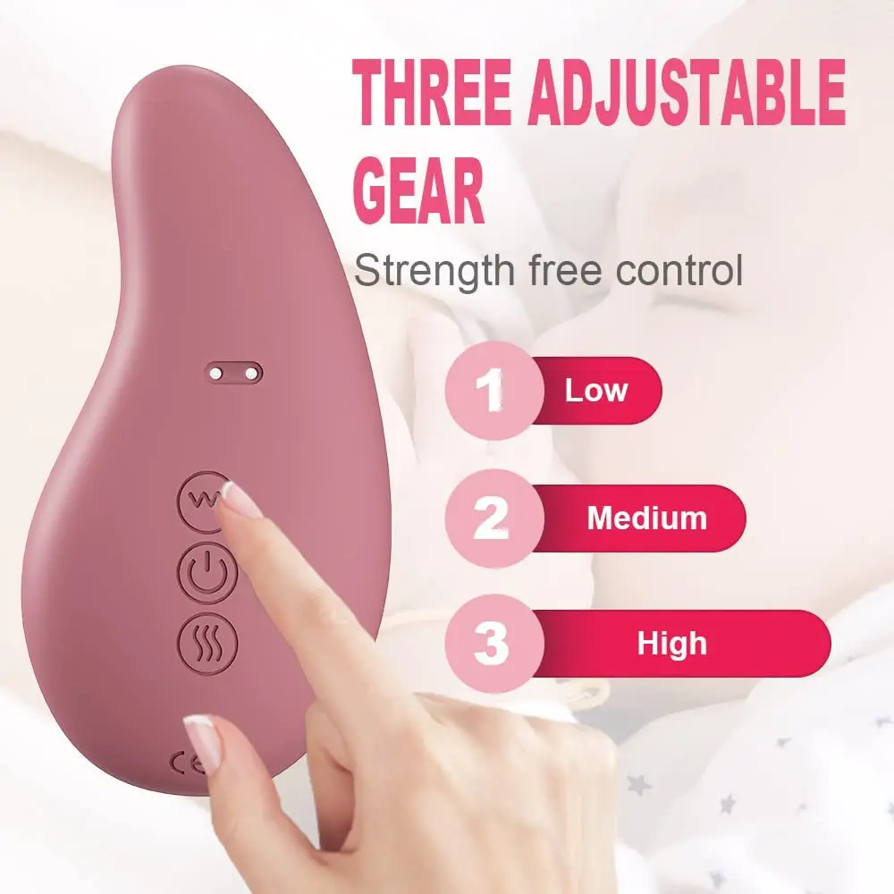 Wholesale Soft Silicone Warming and Vibrating Lactation Massager Vibrator for Breast Pain Relief