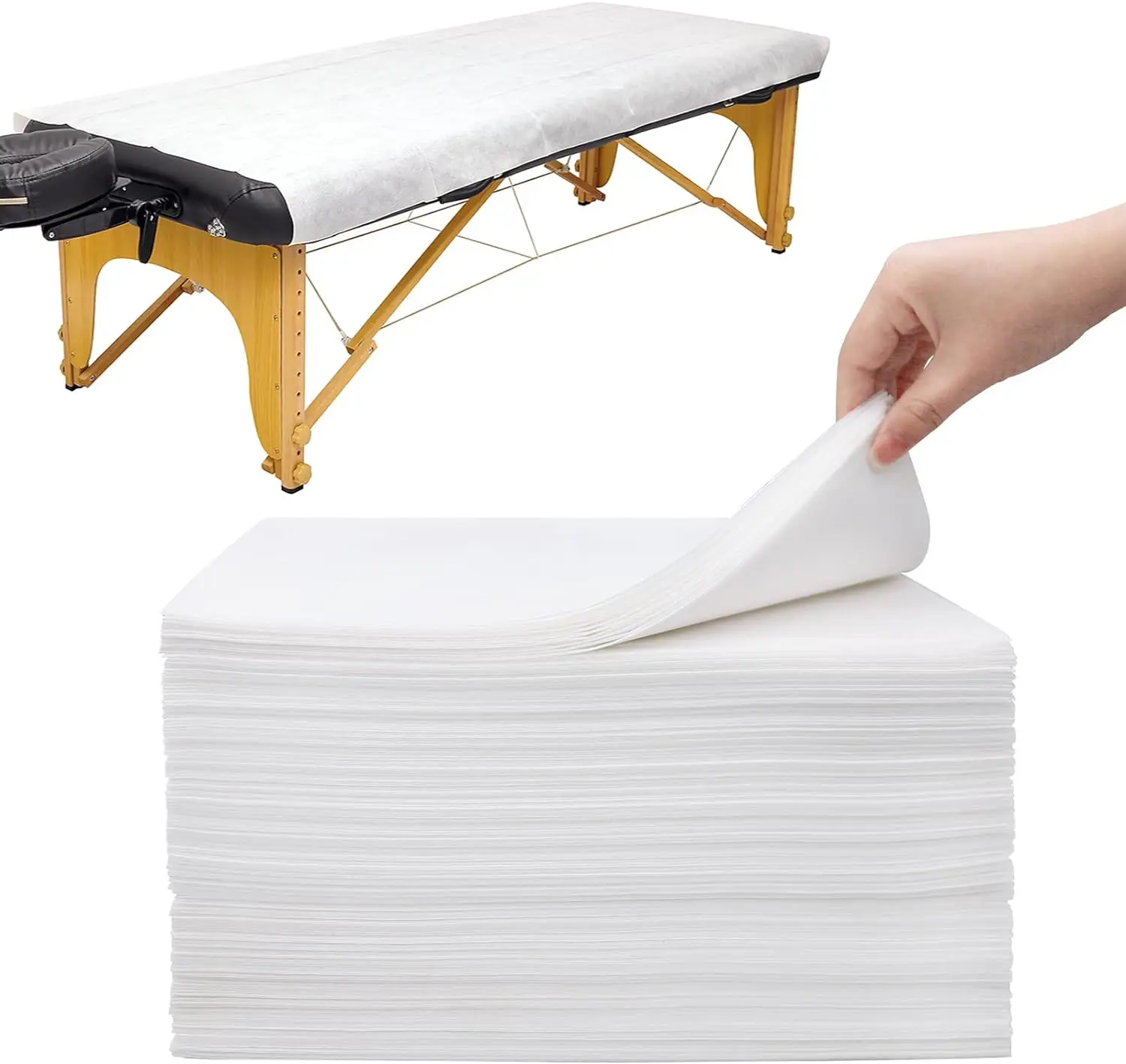 Hot Selling Customized Bed Cover Hotel Message Disposable Bed Sheet 150 x 220 white Polypropylene